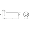 DIN 912 (ISO 4762) Parafuso Cabeça Cilíndrica Com Sextavado Interior Rosca Total Aço / Sem Acabamento 12.9